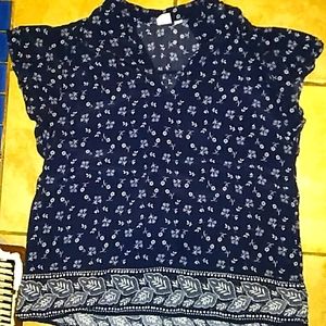 Womans size large gap dress shirt dark blue